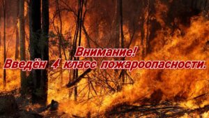 Высокий (4 класс) пожарной опасности лесов.